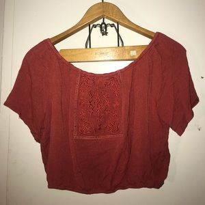 Cute blouses crop orange